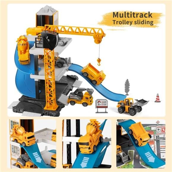 Construction Truck Toys for 3 4 5 6 Year Old Boys, 60PCS Kids Engineering Trucks - Picture 3 of 6